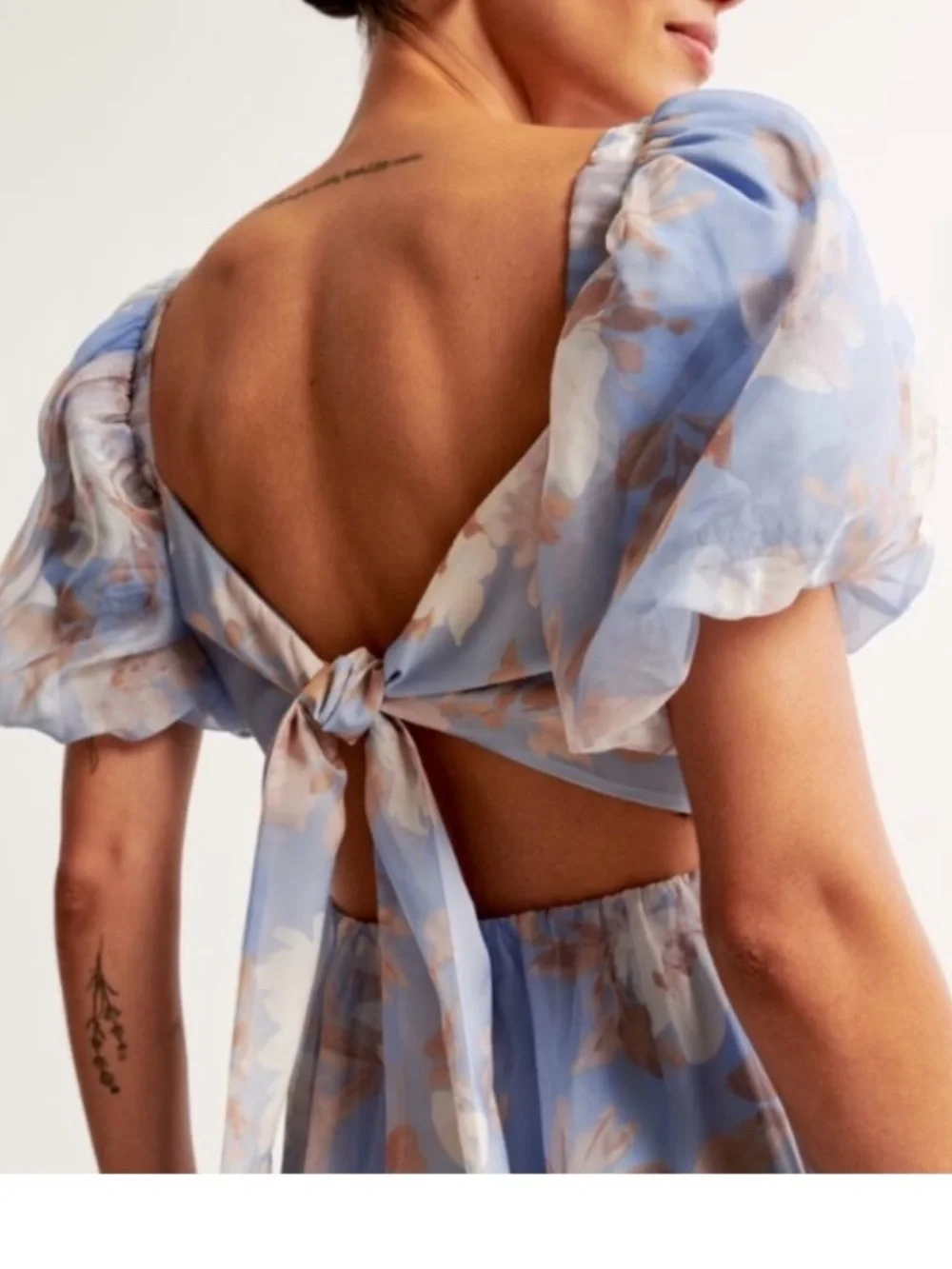 Abercrombie & Fitch Blue Floral Maxi Dress